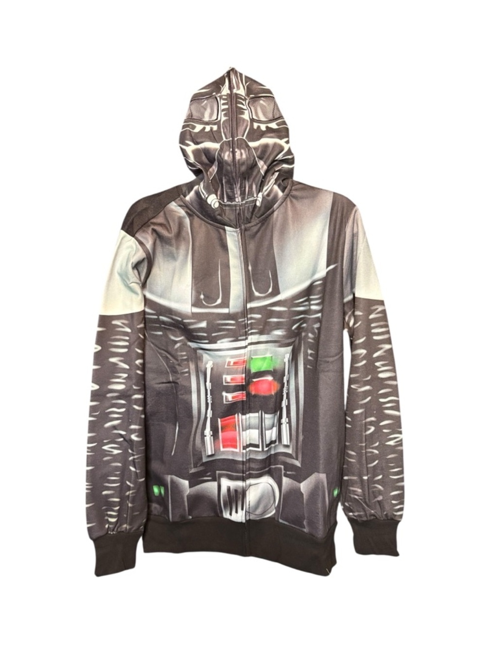 Star Wars Darth Vader Black & Gray Zip Hoodie with Printed Chest Panel